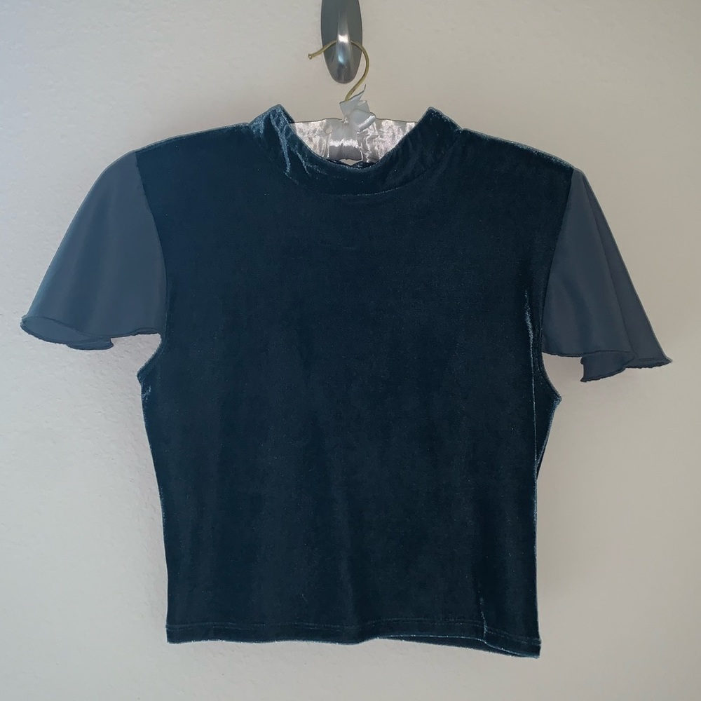 NWOT Velvet crop top